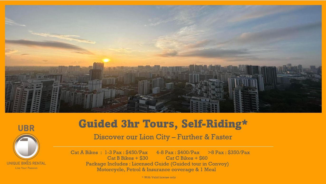 Unique Bikes Rental (UBR) Guided 3 Hours Tours Self-Riding